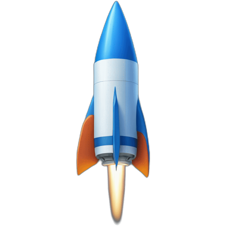 blue rocket scaling emoji