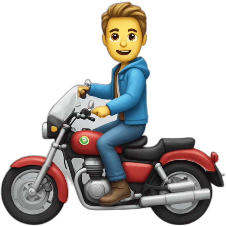 Un homme sur une moto emoji