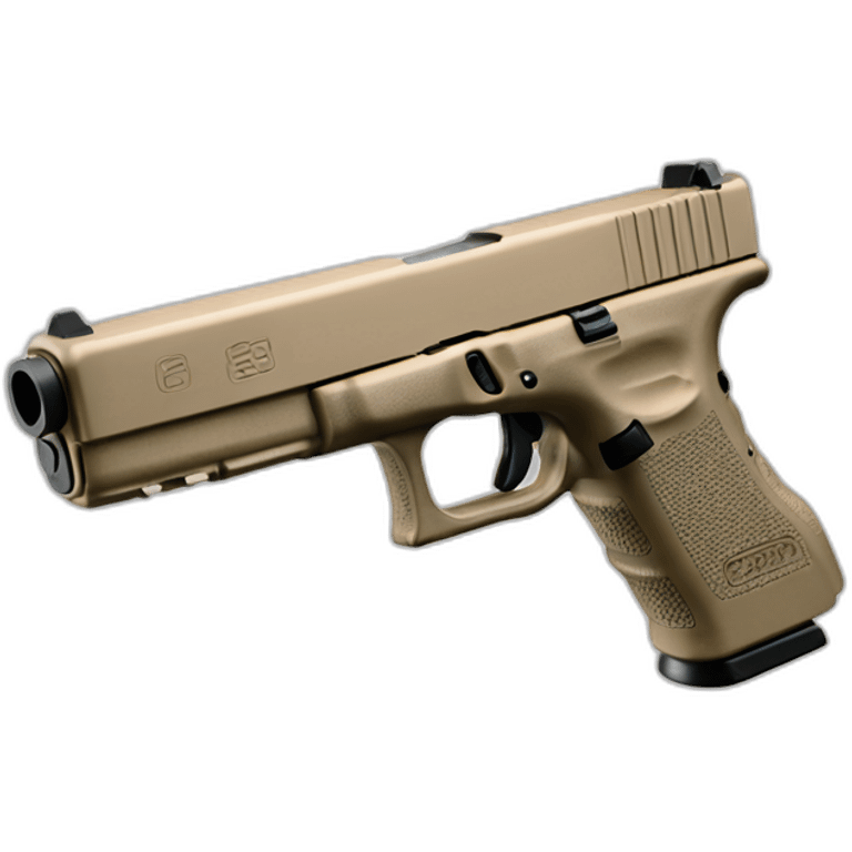 beige glock 17 with light mod emoji