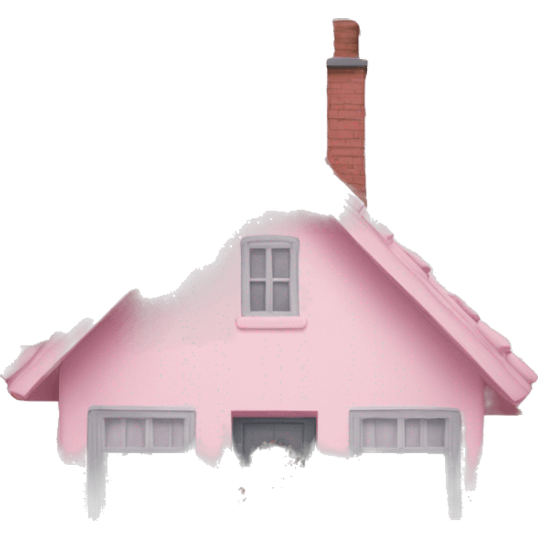 pastel pink house  emoji