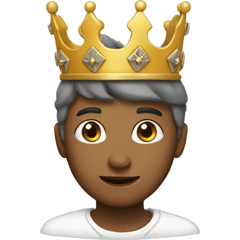 Human wearing crown emoji