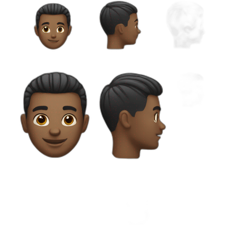 black man haircut emoji