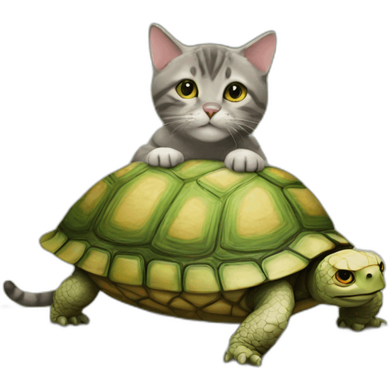 cat under turtle emoji