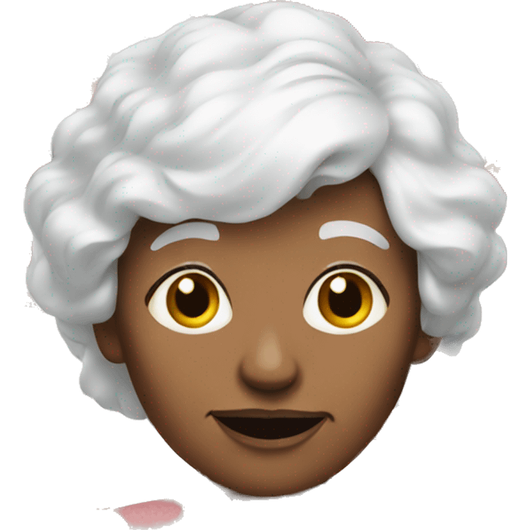 Granny with strawberries and white hair  emoji