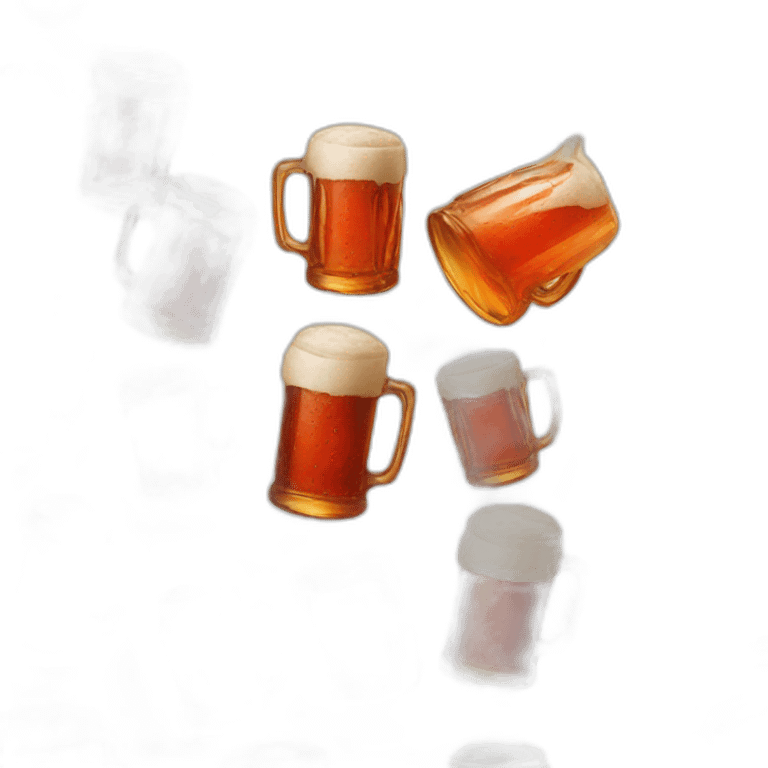 Beer mugs red emoji