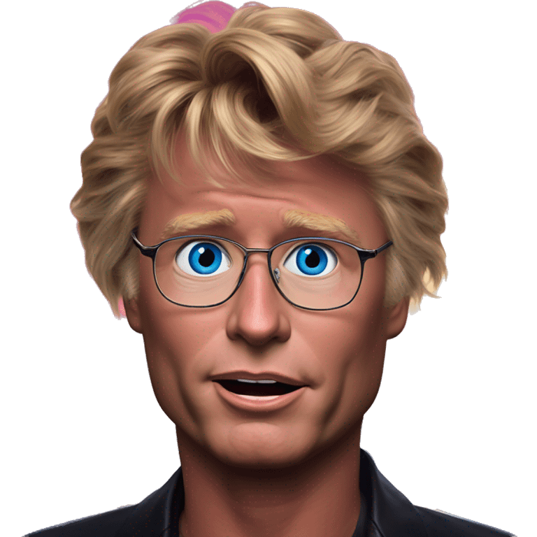 Synthwave Donald in Sarah Palin style, oil paint, epic eyes, intricate lips, exquisite pose, beautiful, desirable, logical, Midsommar  emoji