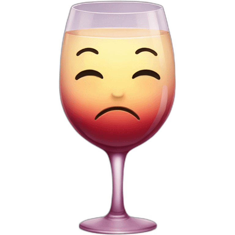 glass of wine crying emoji