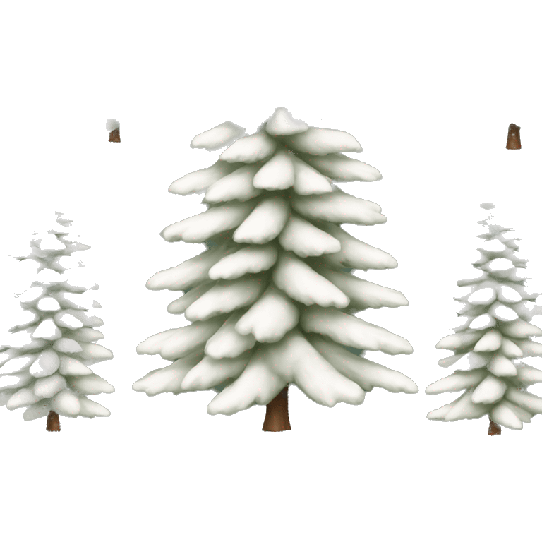 Realistic isolated off white fir christmas tree   emoji