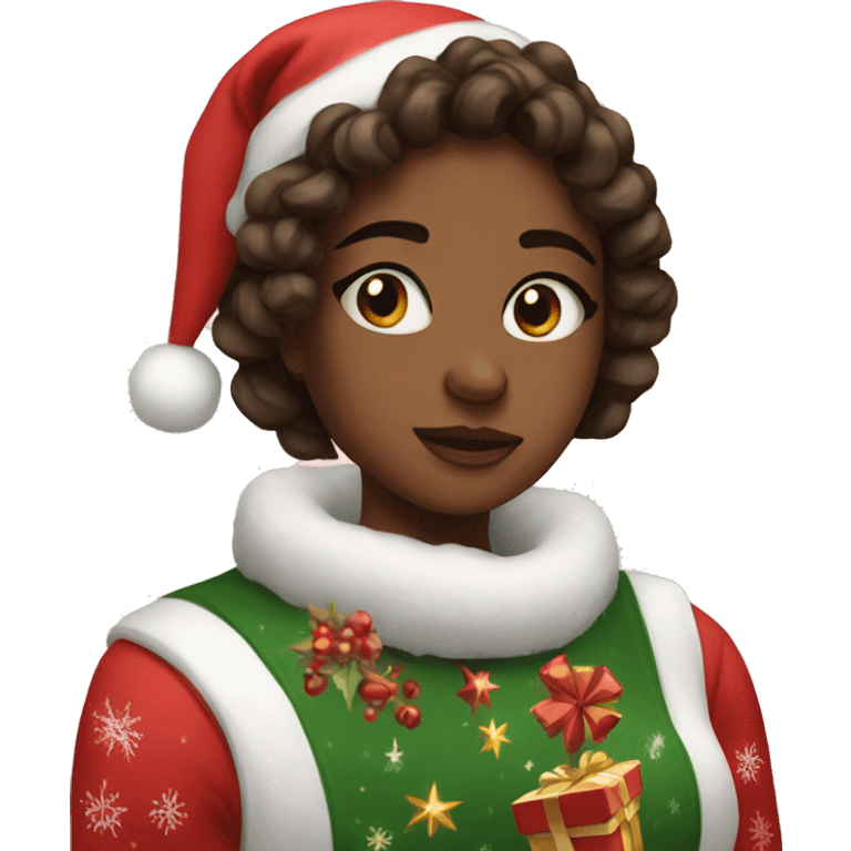 Aesthetic christmas girl emoji