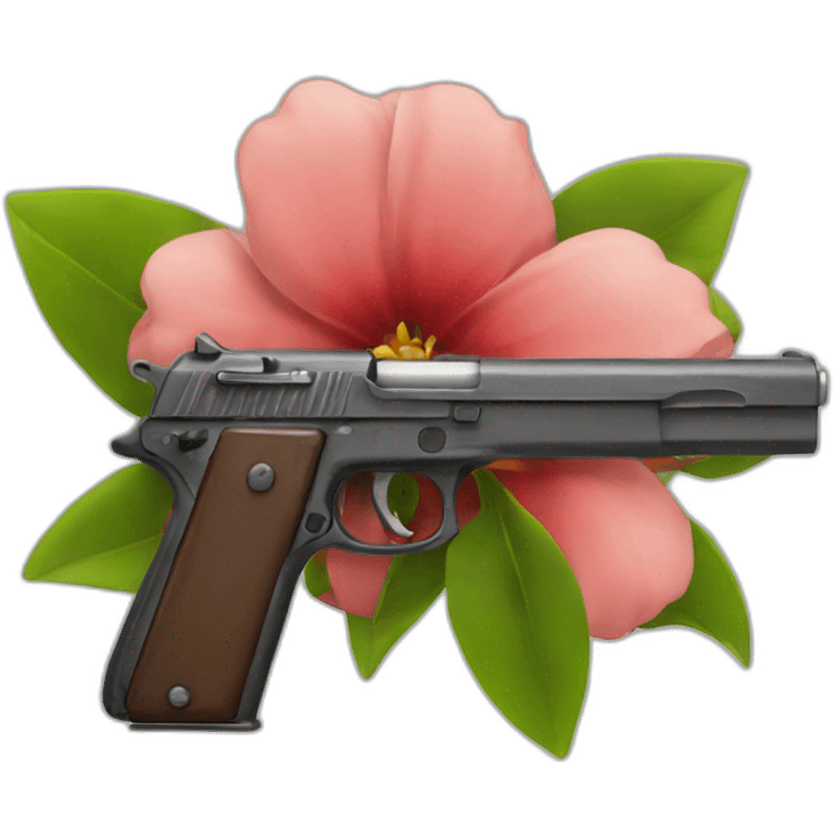 gun with a flower on the end emoji