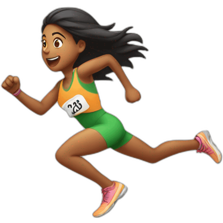 A indian girl running in relay emoji