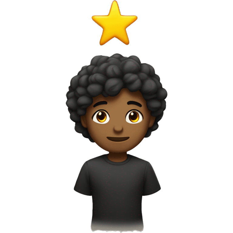 Corazón negro con una estrella  emoji