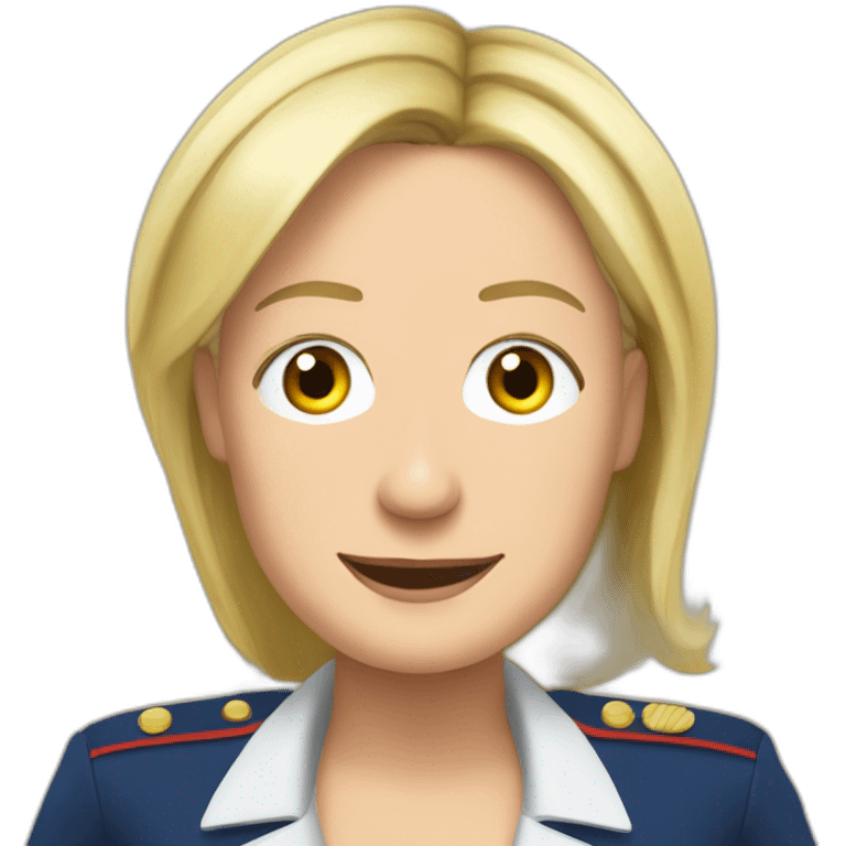 Marine le Pen en mission humanetaire emoji