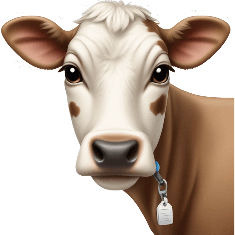 calf with an ear tag emoji