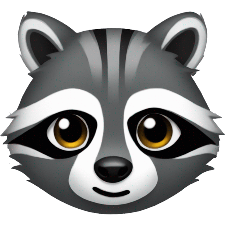 raccoon with a emo hair cut emoji