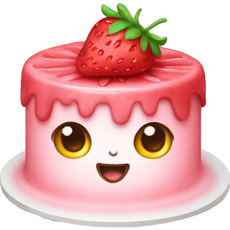 Strawberry cake jelly cat emoji