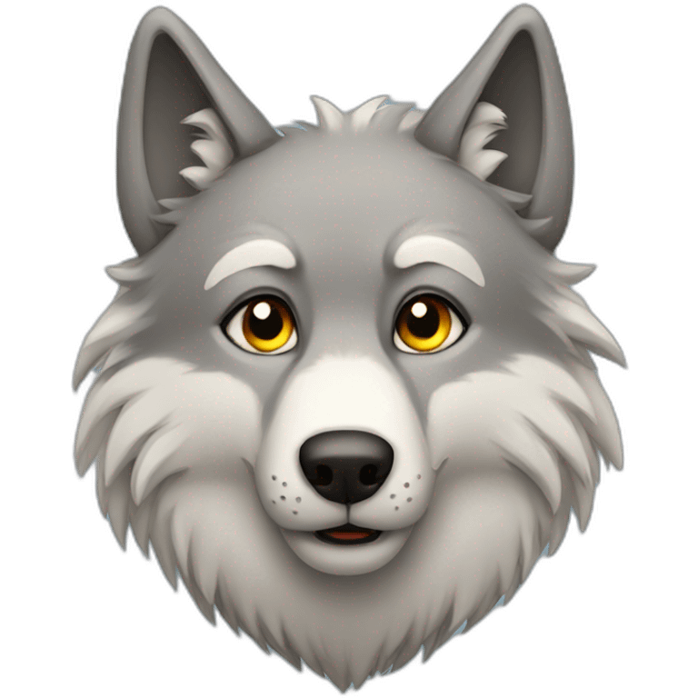 Furry wolf emoji