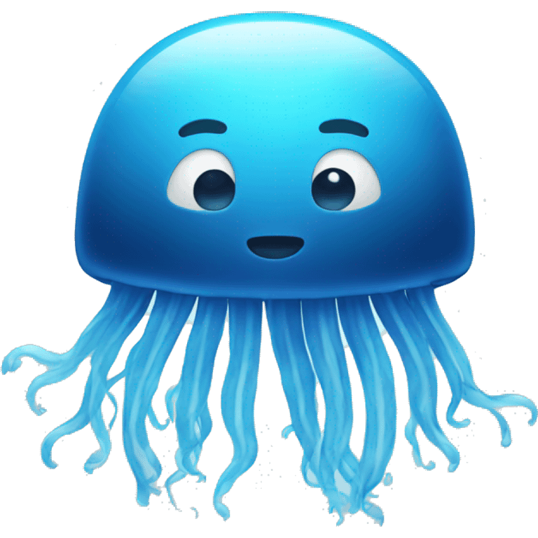 Jellyfish blue emoji