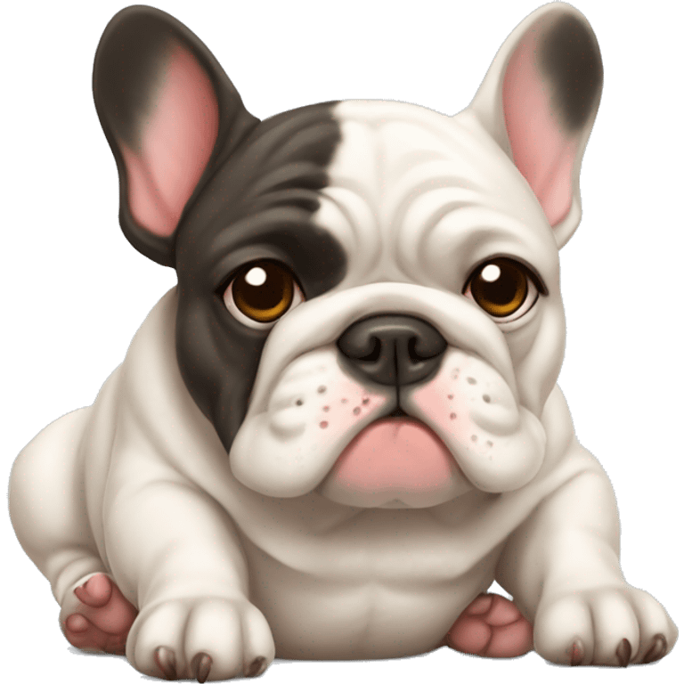 sleepy frenchie bulldog emoji