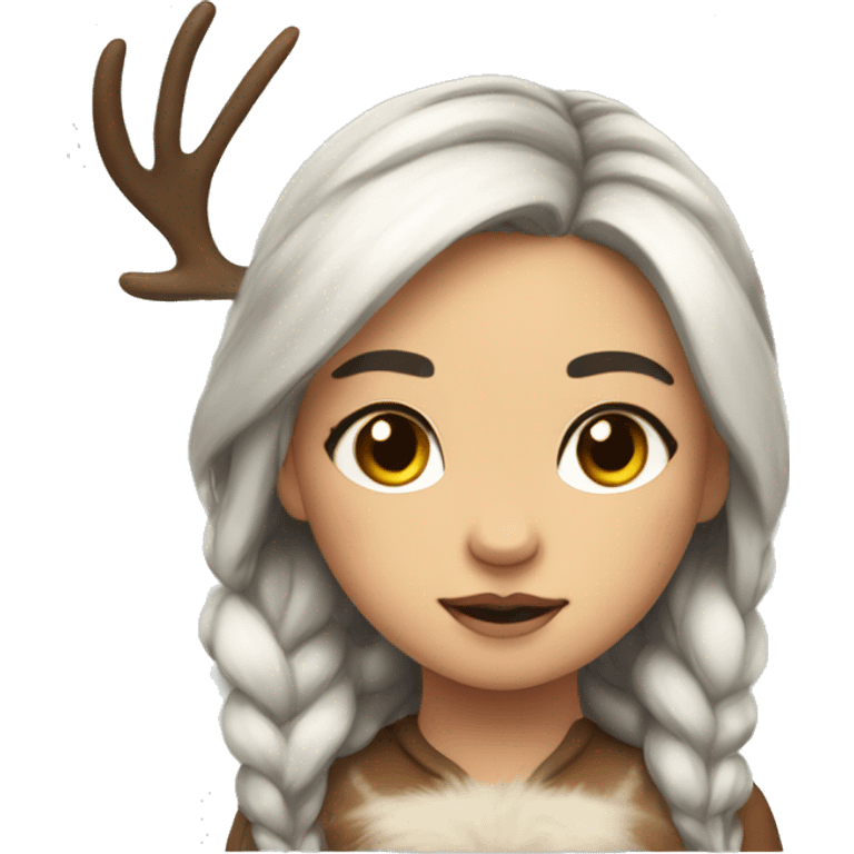 Half human half reindeer girl  emoji