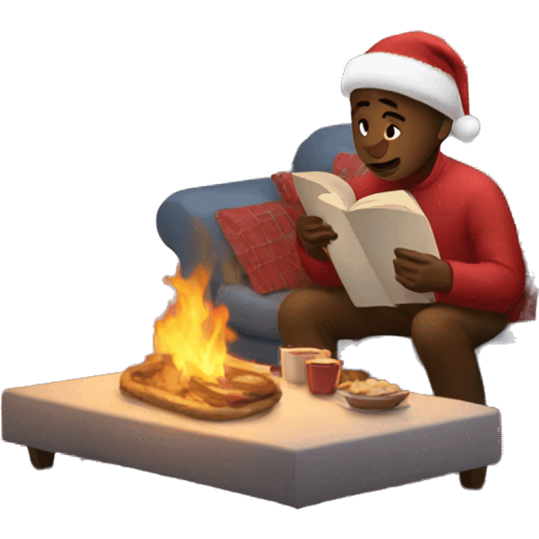 Cozy Christmas evening emoji emoji