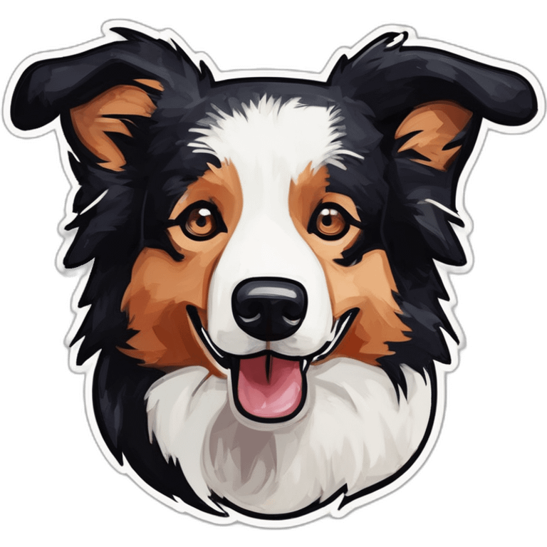 cute border collie emoji