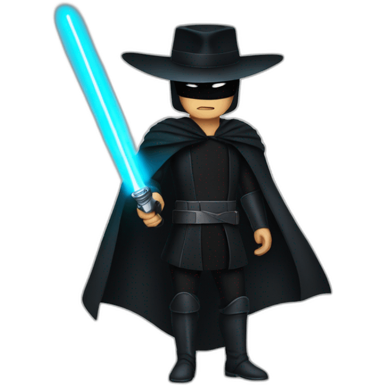 zorro with a light saber emoji