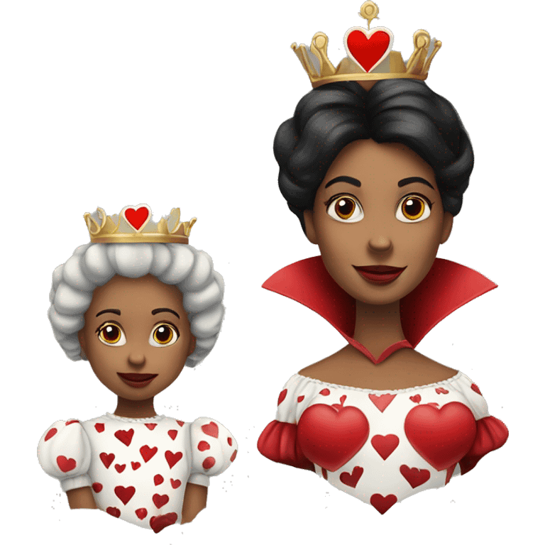 the queen of hearts with hearts daughter  emoji