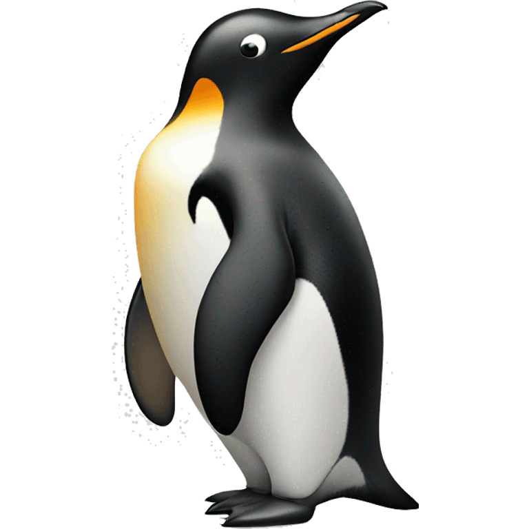 An penguin thinking  emoji