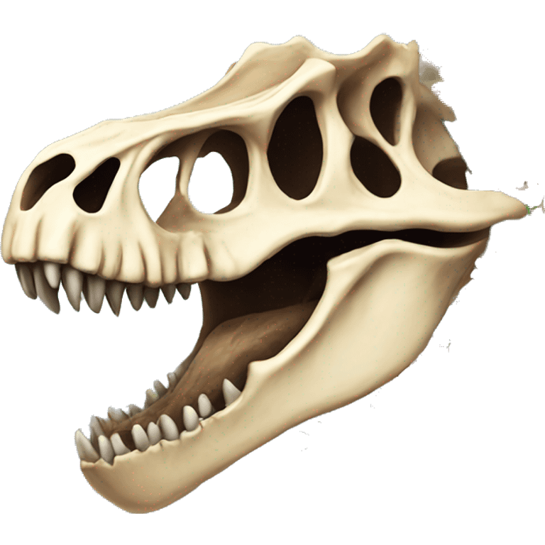 t rex skull with wildflowers emoji