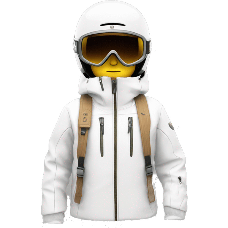 luxury ski suit white emoji