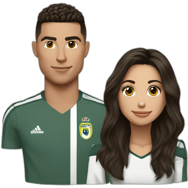 ronaldo with georgina emoji