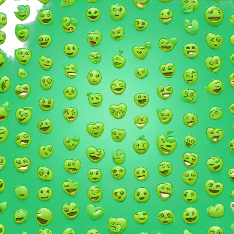 Emoji de un corazon verde turquesa cromado  emoji