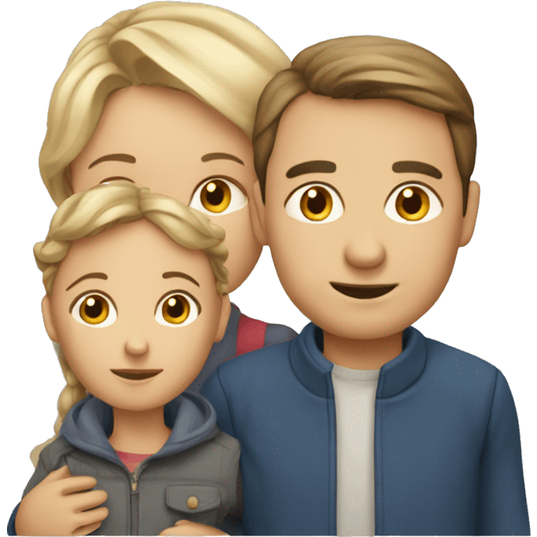 french-russian parents with two children emoji