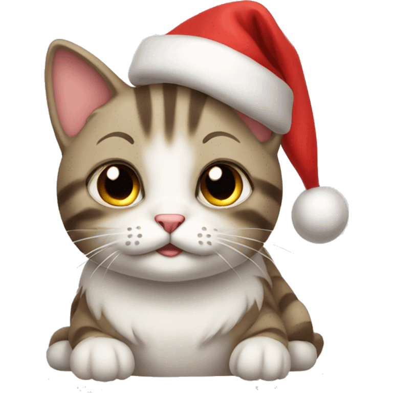 Christmas cute cat emoji