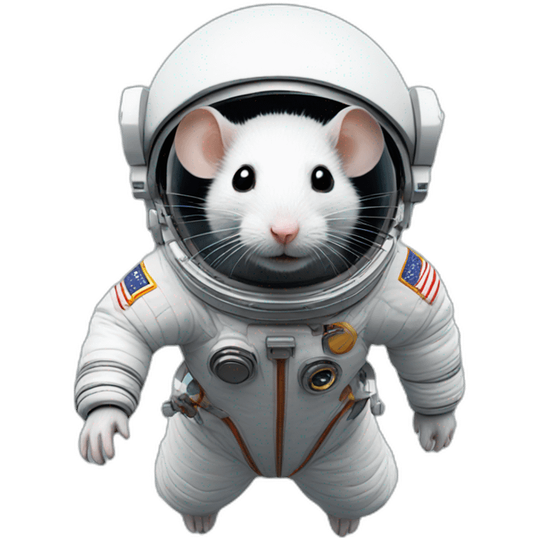 astronaut rat levitating emoji