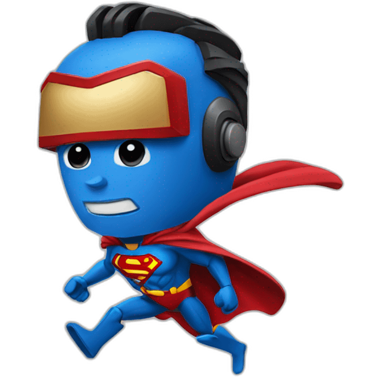 robot disguised as superman emoji