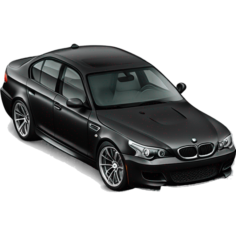 Black bmw m5 drifts in a circle emoji