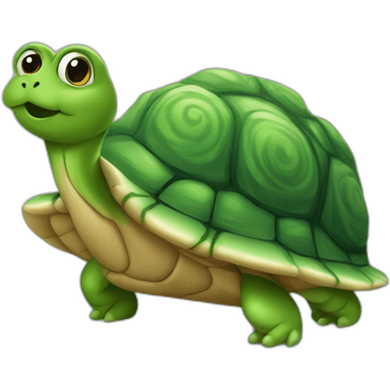 Tortue sur escargot emoji