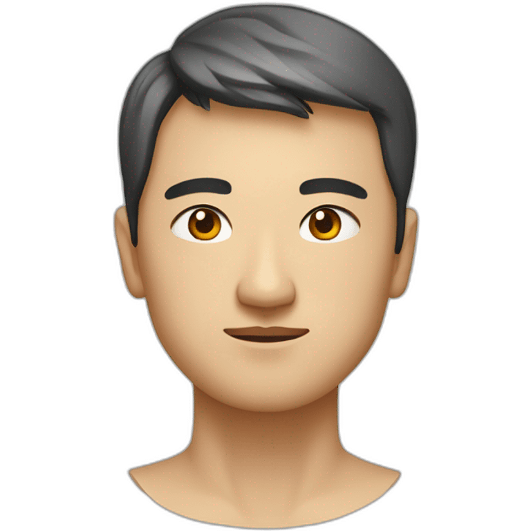 Homme au yeux bridé d'origine chinoise emoji