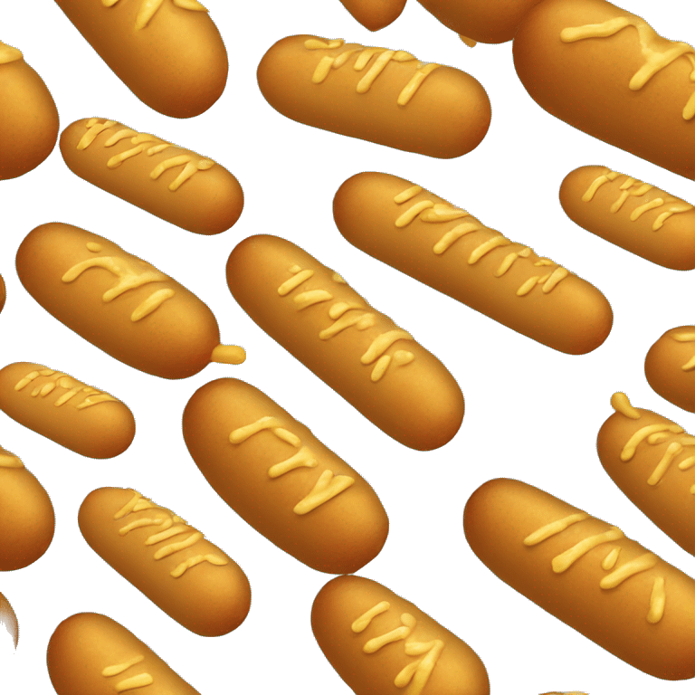 Corndog with cheese emoji