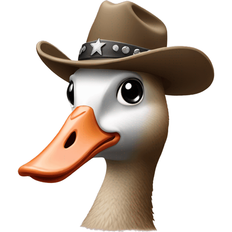 goose with a cowboy hat emoji