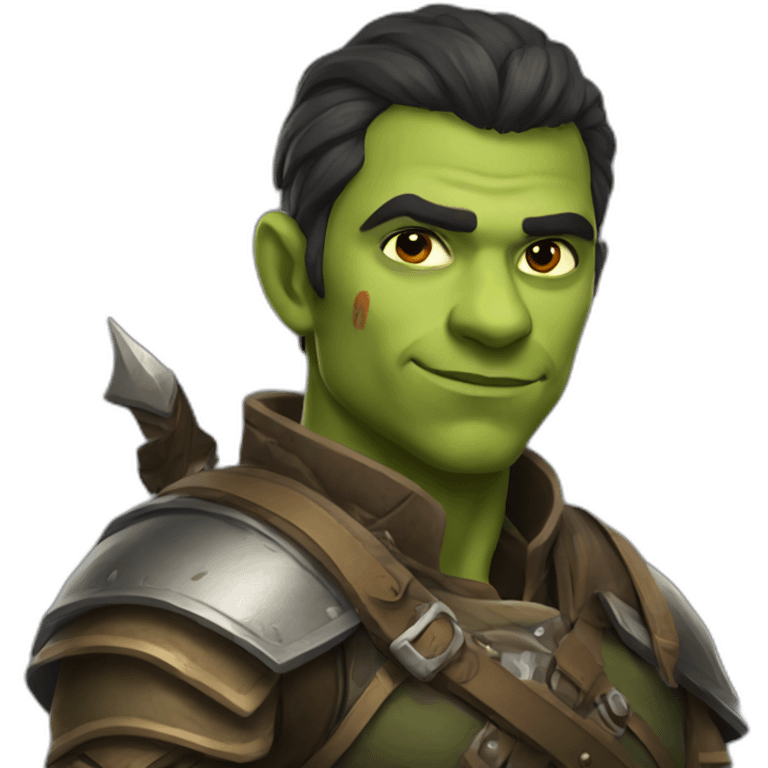 Gay half-orc ranger emoji