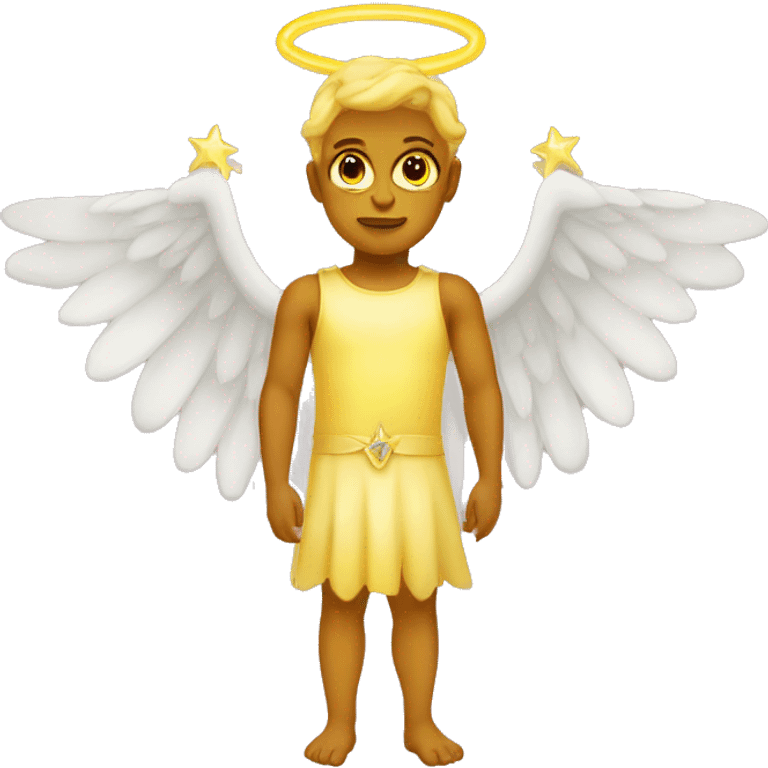 Yellow Gemini angel and devil twins  emoji