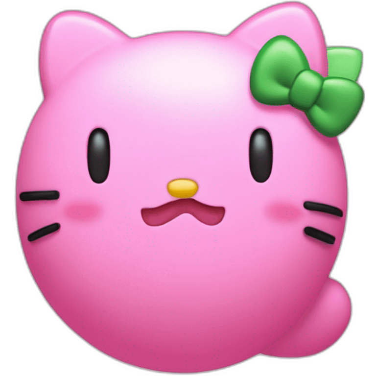 Kirby and hello kitty emoji