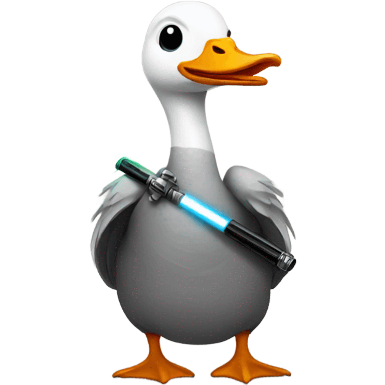 Goose holding a lightsaber  emoji