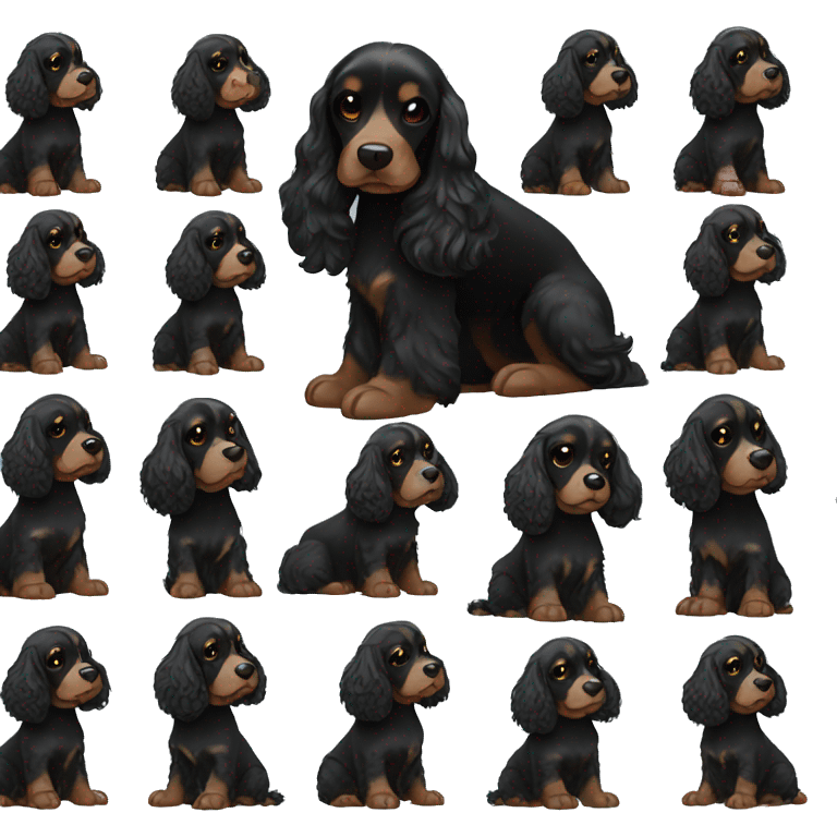 Black cocker spaniel emoji