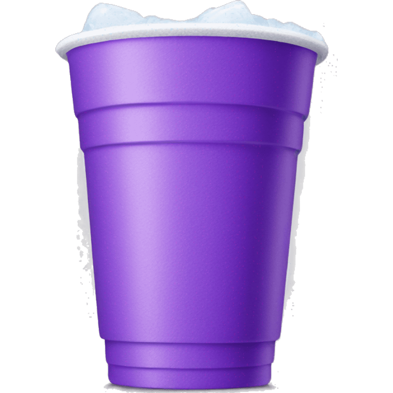 Styrofoam double cup with purple lean and ice cubes in it emoji