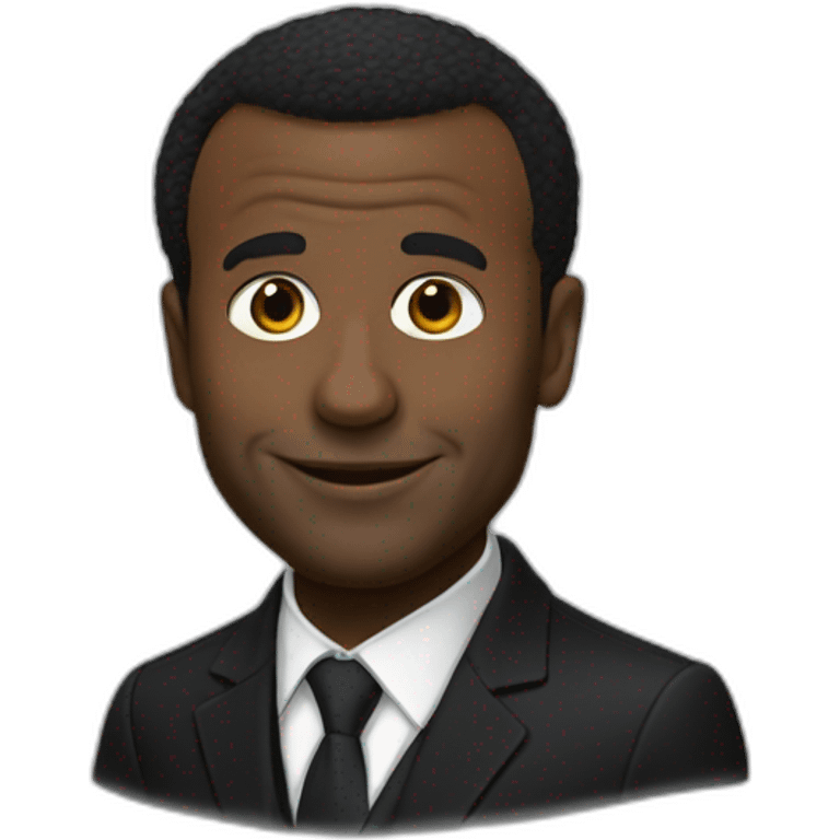 Black Emanuel Macron emoji