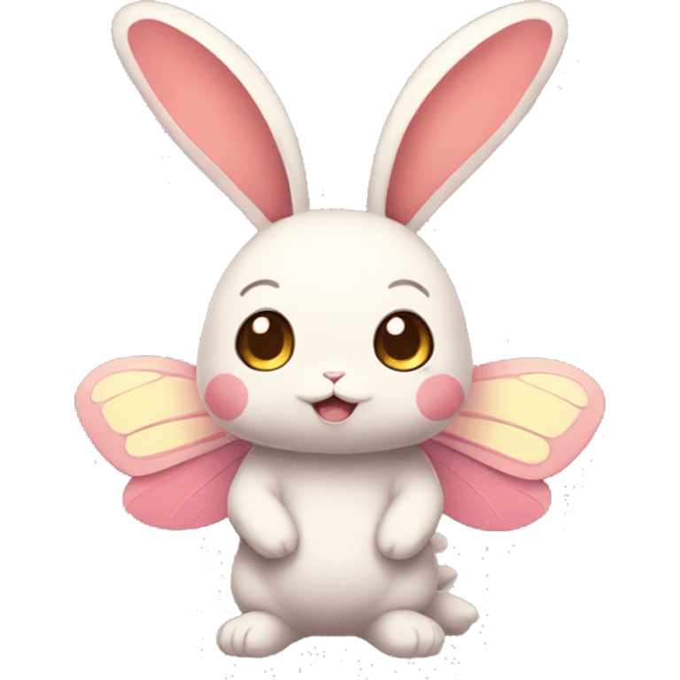 Kawaii Butterfly-Bunny-Pokémon-Fakémon Full Body emoji